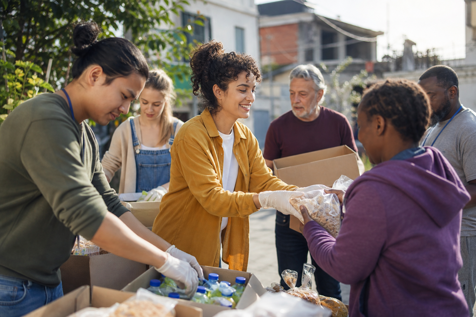 Volunteers Helping in International Community