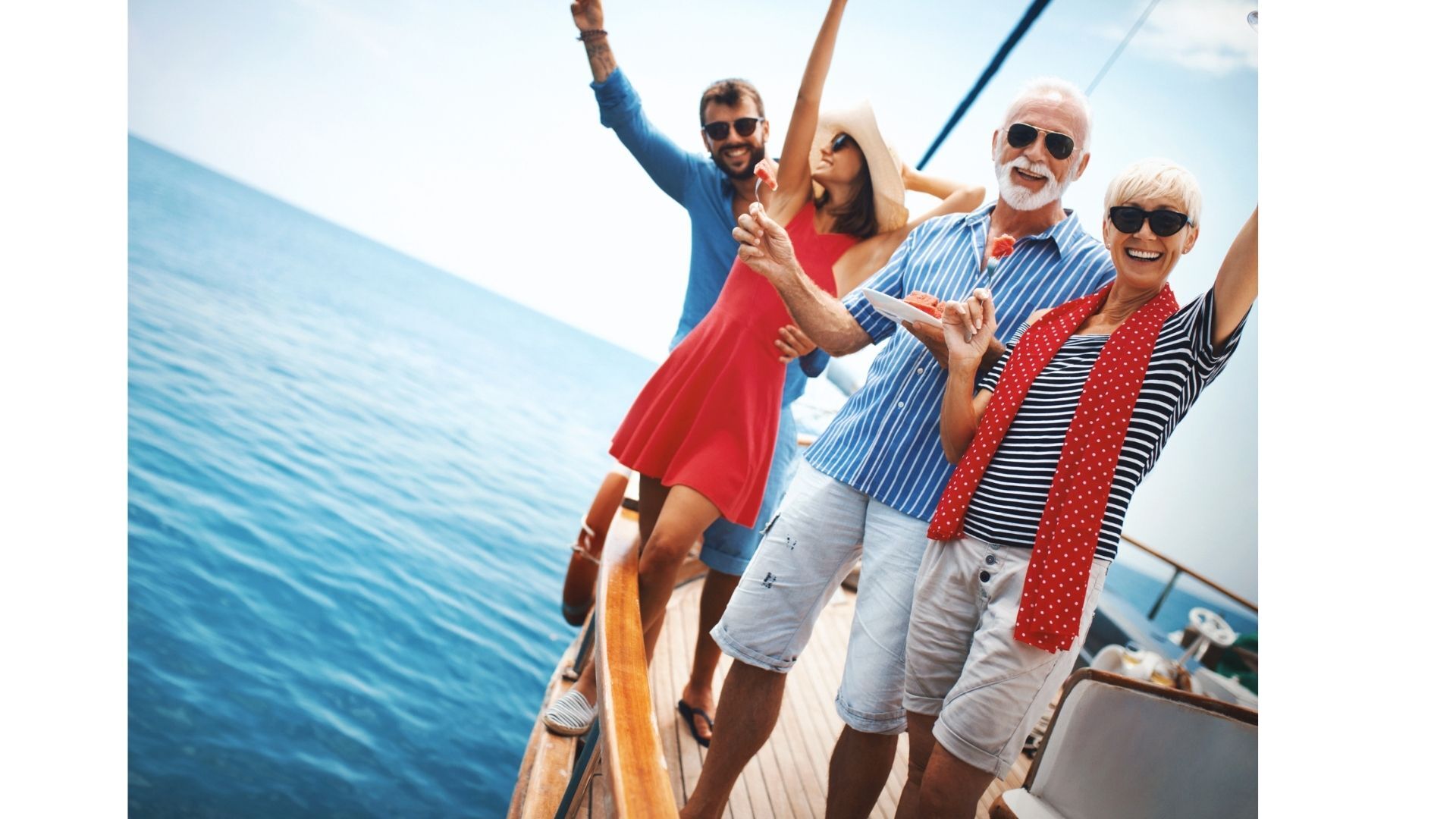 Multigenerational family on a boat ride